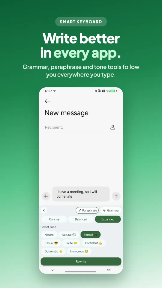 AI keyboard screen